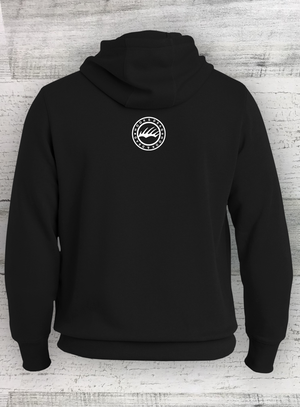 CatfishTuff - Modern Retro Catfish Hoodie - Cotton Blend - Black Pullover Hooded Sweatshirt